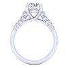 Gabriel & Co. 14k White Gold Contemporary Halo Engagement Ring