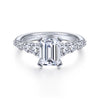 Gabriel & Co. 14k White Gold Contemporary Straight Engagement Ring