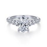 Gabriel & Co. 14k White Gold Contemporary Straight Engagement Ring