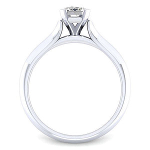 Gabriel & Co 14K White Gold Contemporary Solitaire Diamond Engagement Ring