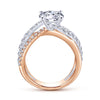 Gabriel & Co. 14k Two Tone Gold Contemporary Free Form Engagement Ring