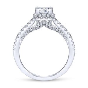 Gabriel & Co. 14k White Gold Entwined Halo Engagement Ring