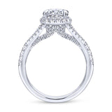Gabriel & Co. 14k White Gold Entwined Halo Engagement Ring