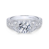 Gabriel & Co. 14k White Gold Entwined Straight Engagement Ring
