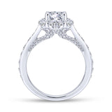 Gabriel & Co. 14k White Gold Entwined Halo Engagement Ring