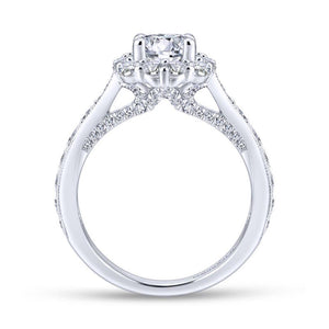 Gabriel & Co. 14k White Gold Entwined Halo Engagement Ring