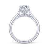 Gabriel & Co. 14k White Gold Contemporary Straight Engagement Ring