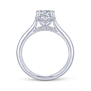 Gabriel & Co. 14k White Gold Contemporary Straight Engagement Ring