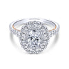 Gabriel & Co. 14k Two Tone Gold Embrace Double Halo Engagement Ring
