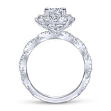 Gabriel & Co. 14k White Gold Embrace Double Halo Engagement Ring