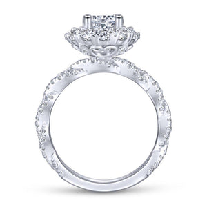 Gabriel & Co. 14k White Gold Embrace Double Halo Engagement Ring