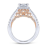 Gabriel & Co. 14k Two Tone Gold Infinity Split Shank Engagement Ring