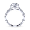 Gabriel & Co. 14k White Gold Contemporary Halo Engagement Ring