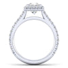 Gabriel & Co. 14k White Gold Contemporary Halo Engagement Ring