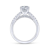 Gabriel & Co. 14k White Gold Contemporary Straight Engagement Ring