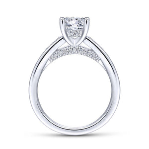 Gabriel & Co. 14k White Gold Contemporary Straight Engagement Ring