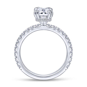 Gabriel & Co. 14k White Gold Contemporary Straight Engagement Ring