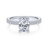 Gabriel & Co. 14k White Gold Contemporary Straight Engagement Ring