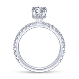 Gabriel & Co. 14k White Gold Contemporary Straight Engagement Ring