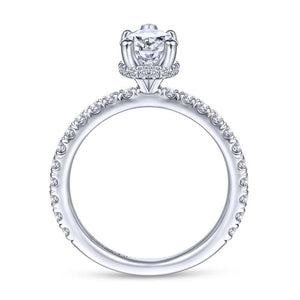 Gabriel & Co. 14k White Gold Contemporary Straight Engagement Ring