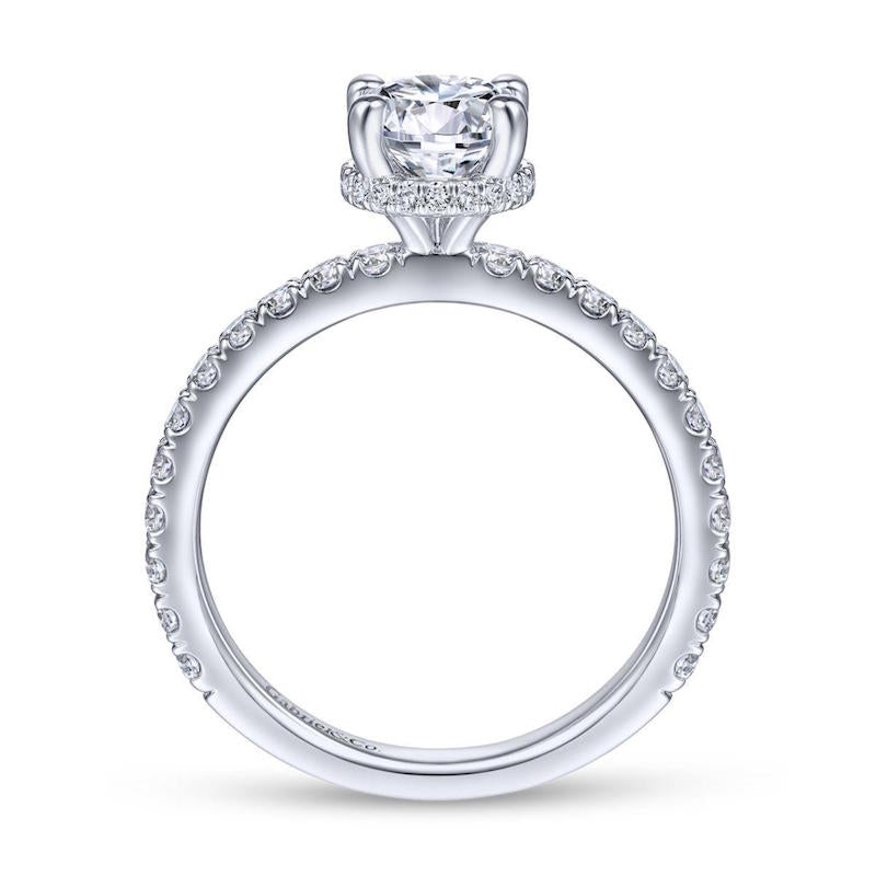Gabriel & Co. 14k White Gold Contemporary Straight Engagement Ring
