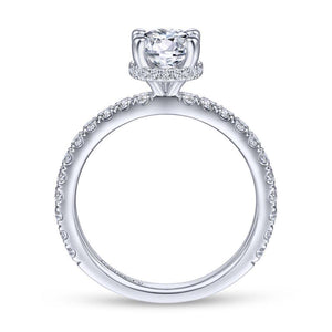 Gabriel & Co. 14k White Gold Contemporary Straight Engagement Ring