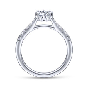 Gabriel & Co. 14k White Gold Contemporary Straight Engagement Ring