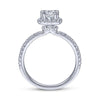 Gabriel & Co. 14k White Gold Contemporary Halo Engagement Ring