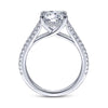 Gabriel & Co. 14k White Gold Contemporary Split Shank Engagement Ring