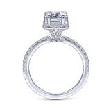 Gabriel & Co. 14k White Gold Contemporary Halo Engagement Ring