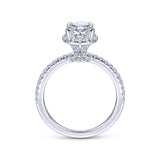 Gabriel & Co. 14k White Gold Contemporary Halo Engagement Ring