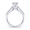 Gabriel & Co. 14k White Gold Contemporary Straight Engagement Ring