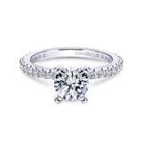 Gabriel & Co. 14k White Gold Contemporary Straight Engagement Ring
