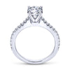Gabriel & Co. 14k White Gold Contemporary Straight Engagement Ring