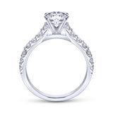 Gabriel & Co. 14k White Gold Contemporary Straight Engagement Ring