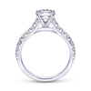 Gabriel & Co. 14k White Gold Contemporary Straight Engagement Ring
