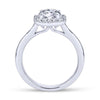 Gabriel & Co. 14k White Gold Contemporary Halo Engagement Ring