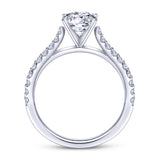 Gabriel & Co. 14k White Gold Contemporary Straight Engagement Ring