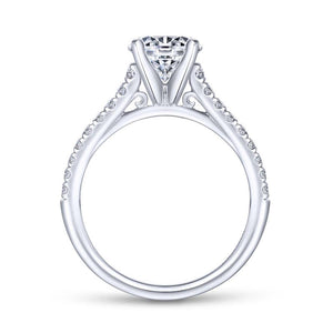 Gabriel & Co. 14k White Gold Contemporary Straight Engagement Ring