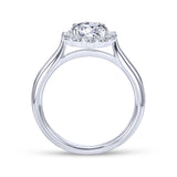 Gabriel & Co. 14k White Gold Contemporary Halo Engagement Ring