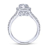 Gabriel & Co. 14k White Gold Contemporary Halo Engagement Ring