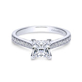 Gabriel & Co. 14k White Gold Contemporary Straight Engagement Ring