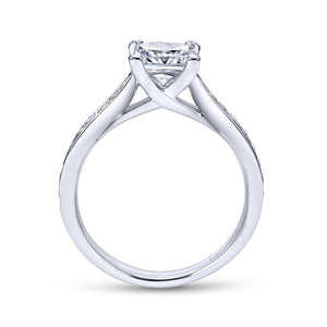 Gabriel & Co. 14k White Gold Contemporary Straight Engagement Ring
