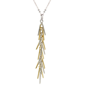 Frederic Duclos Sterling Silver Yellow Gold Plated Jacqueline Necklace