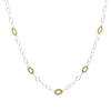 Frederic Duclos Sterling Silver And Yellow Gold Plated Oval Delight Necklace