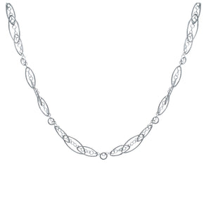 Frederic Duclos Sterling Silver Oval Decadence Necklace