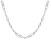 Frederic Duclos Sterling Silver Oval Decadence Necklace