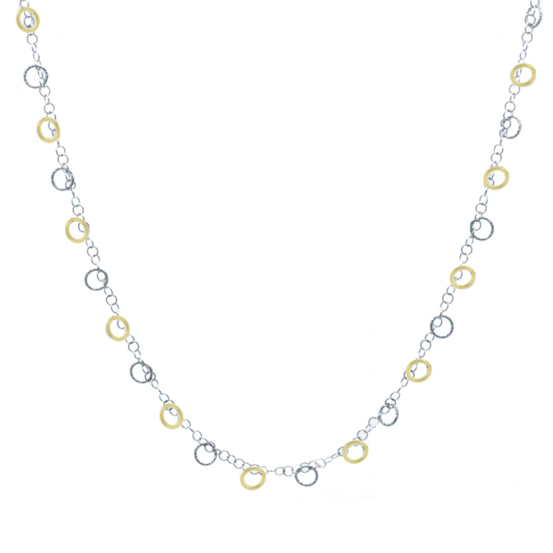 Frederic Duclos Sterling Silver And Yellow Gold Plated Imagination Necklace