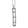 Frederic Duclos Sterling Silver Caviar Ladder Necklace