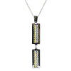 Frederic Duclos Sterling Silver And Yellow Gold Plated Caviar Framed Necklace